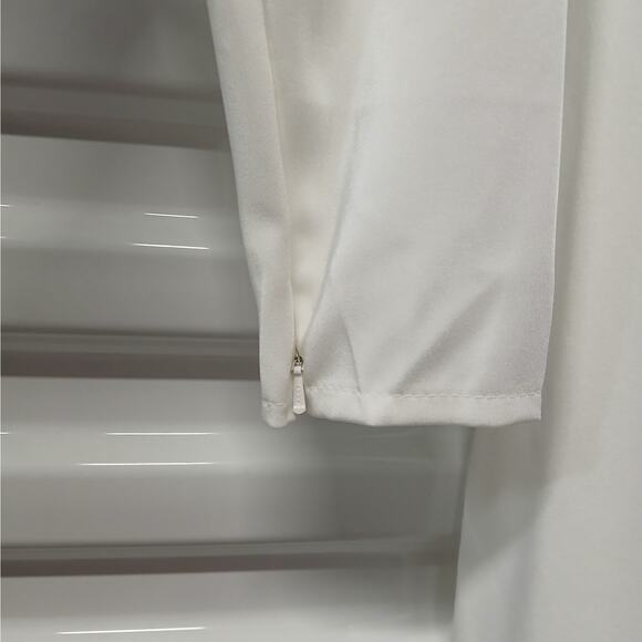 Mac Duggal Ieena Formal Evening Gown Womens 8 White Satin Dress Wedding Party - Picture 11 of 12